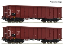 Roco 6600171 - H0 - 2-tlg. Set Offene Güterwagen, PKP, Ep. IV